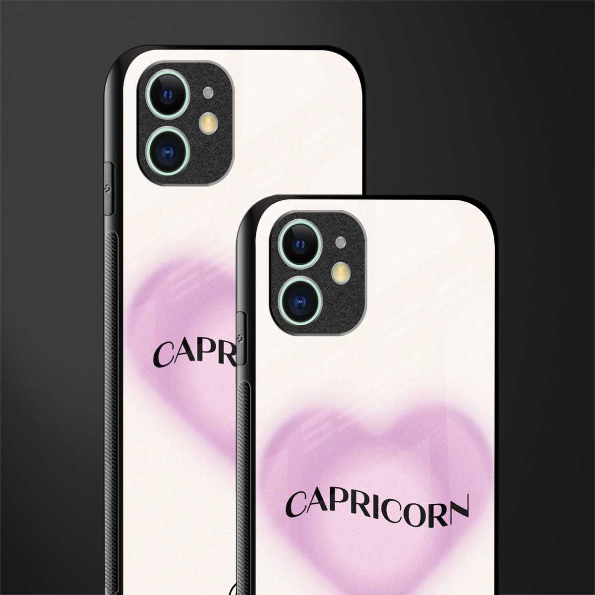 capricorn minimalistic glass case for iphone 12 mini image-2