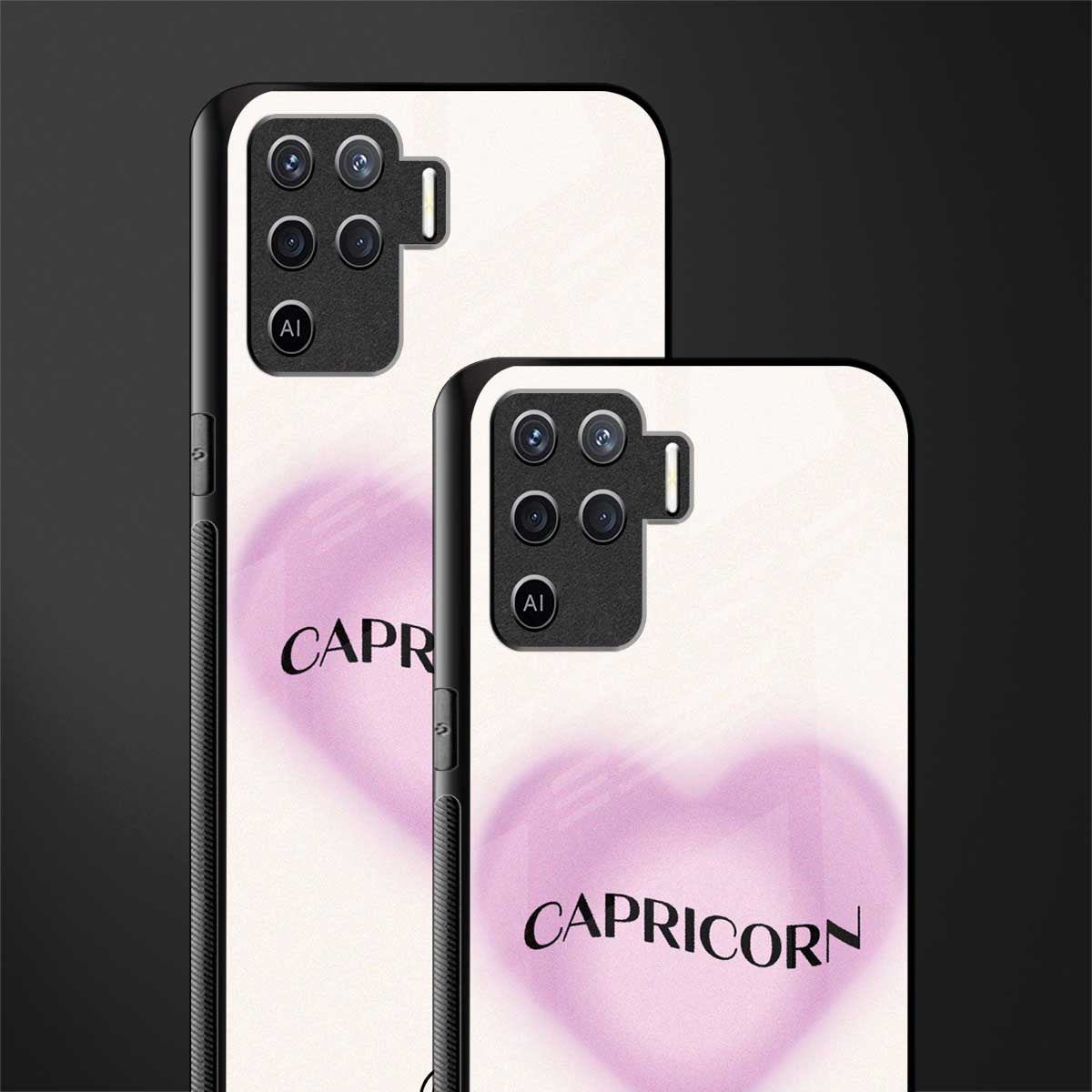 capricorn minimalistic glass case for oppo f19 pro image-2