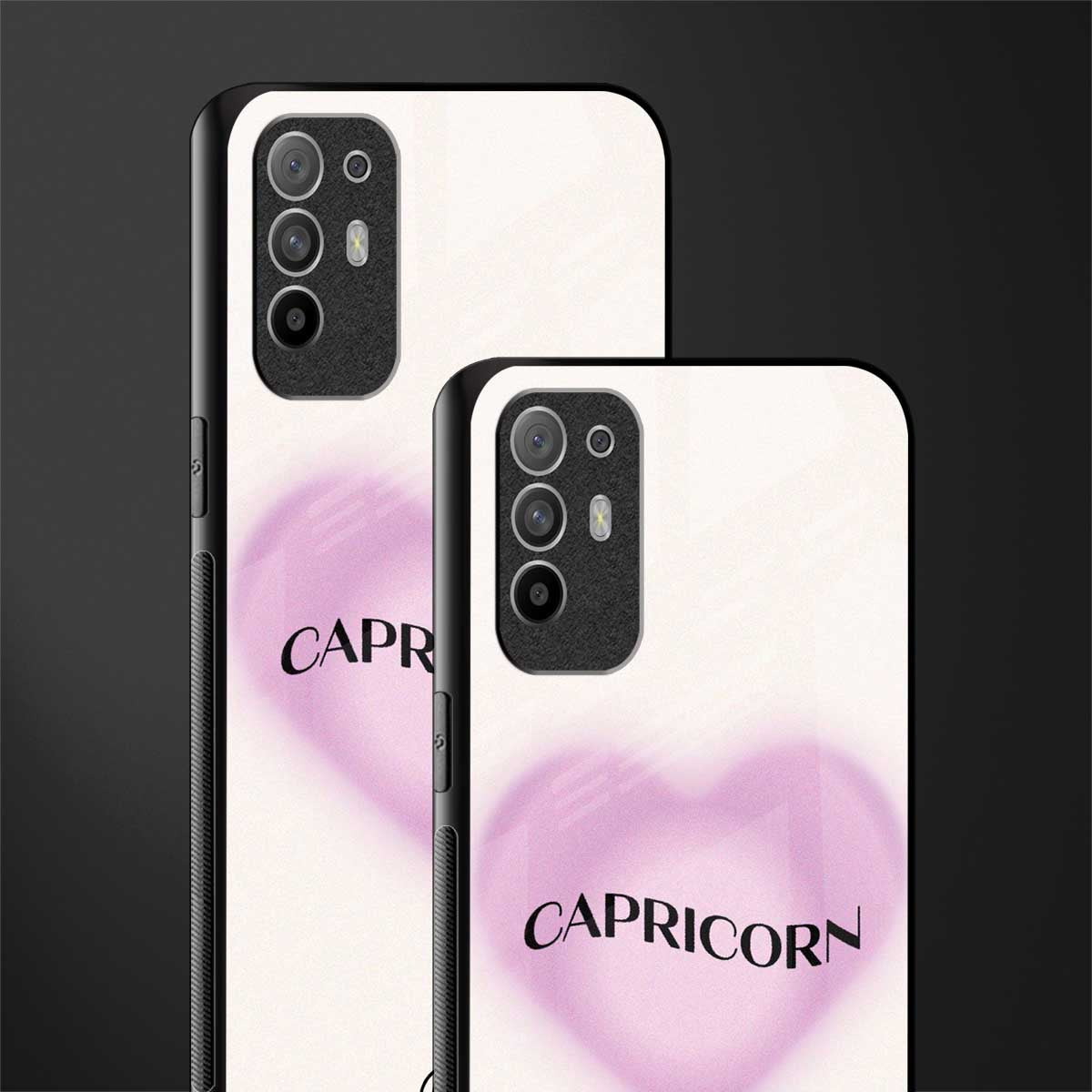 capricorn minimalistic glass case for oppo f19 pro plus image-2