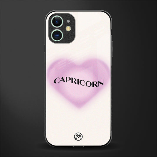 capricorn minimalistic glass case for iphone 12 mini image