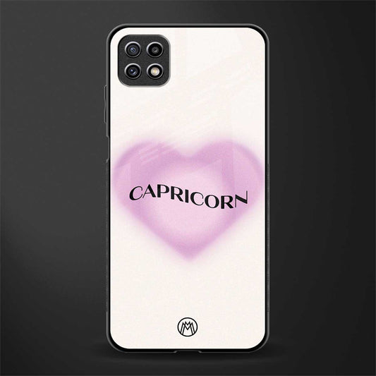 capricorn minimalistic glass case for samsung galaxy a22 5g image