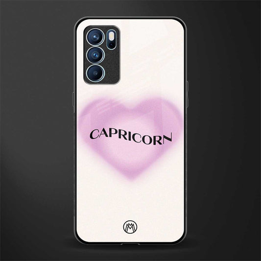 capricorn minimalistic glass case for oppo reno6 5g image