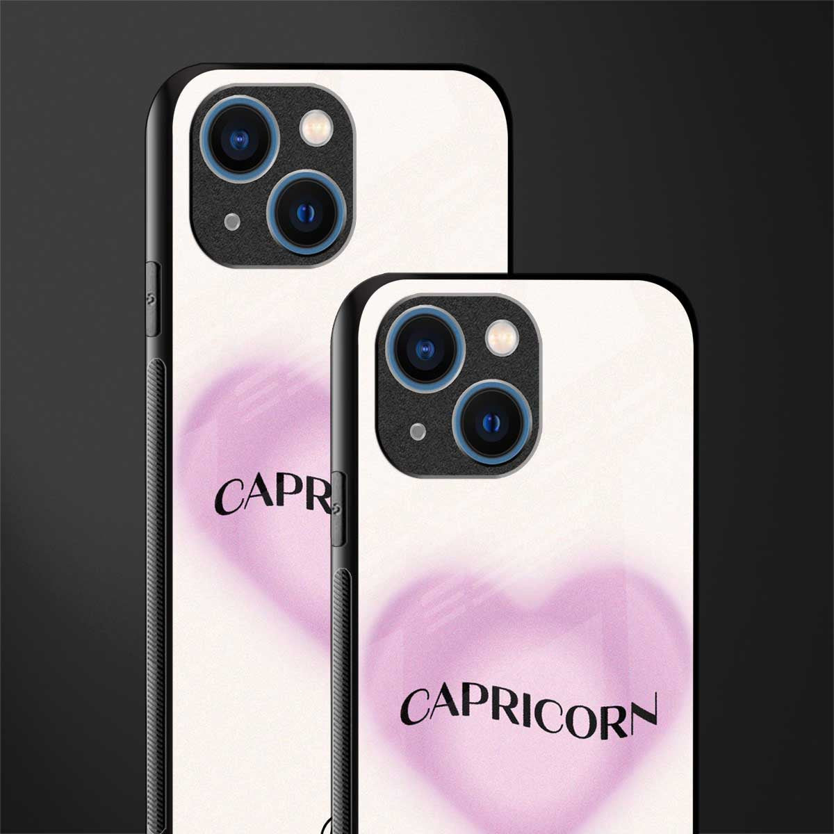 capricorn minimalistic glass case for iphone 13 mini image-2