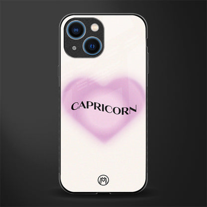 capricorn minimalistic glass case for iphone 13 mini image