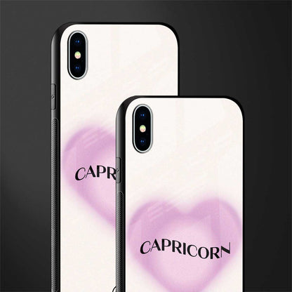 capricorn minimalistic glass case for iphone xs max image-2