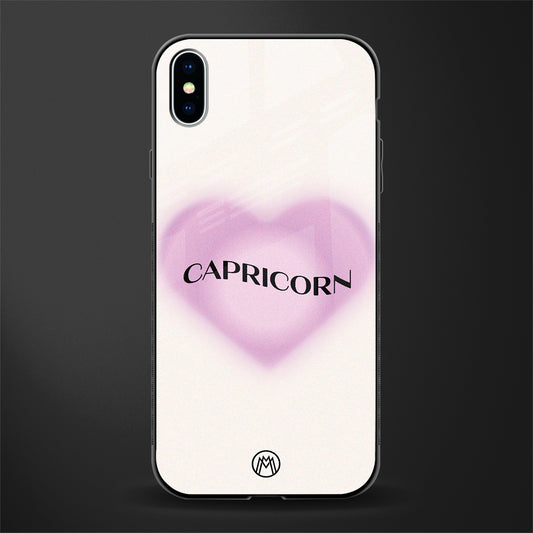capricorn minimalistic glass case for iphone xs max image