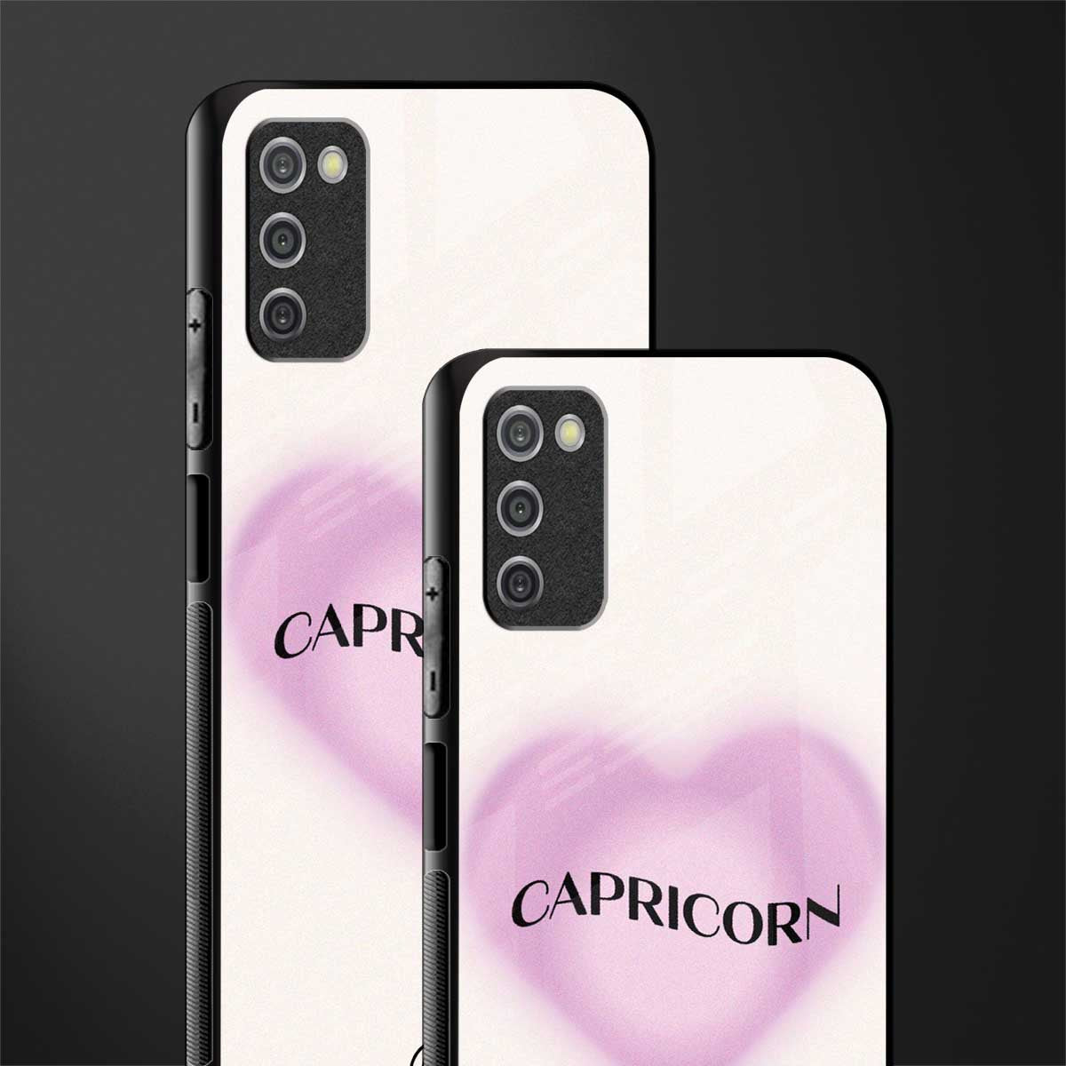 capricorn minimalistic glass case for samsung galaxy a03s image-2