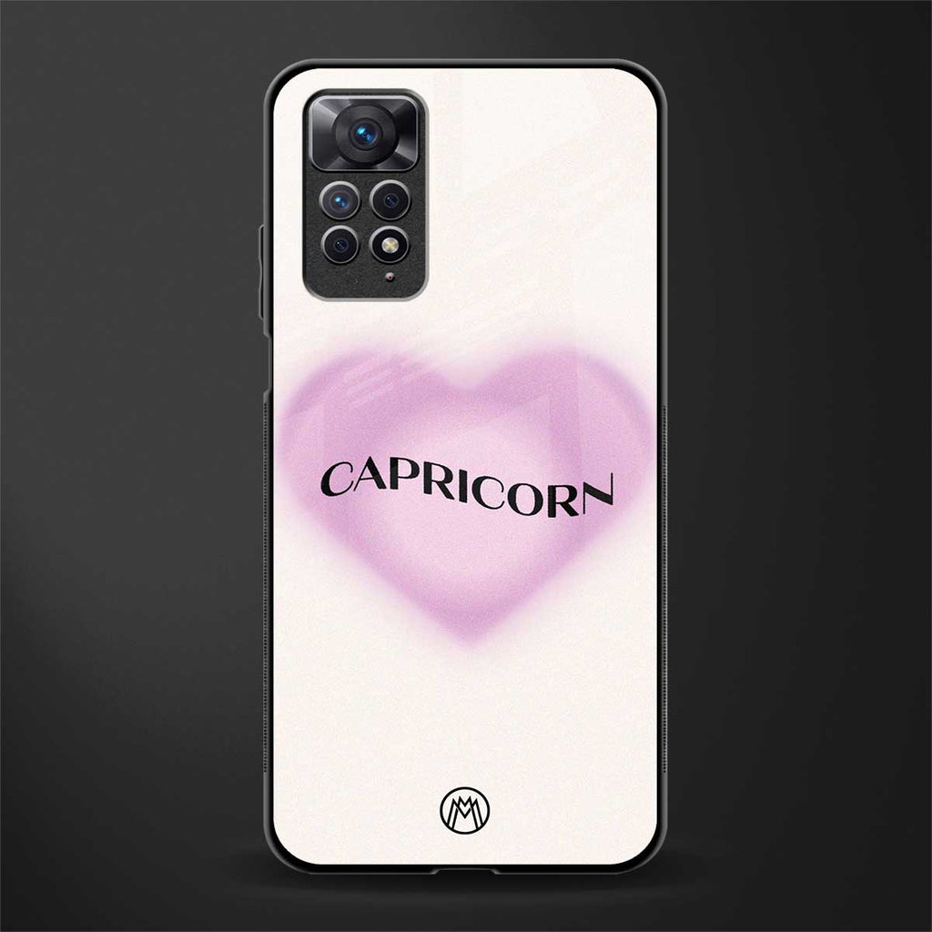 capricorn minimalistic back phone cover | glass case for redmi note 11 pro plus 4g/5g