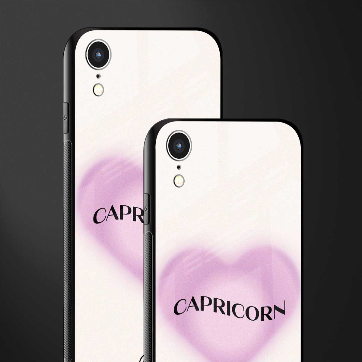 capricorn minimalistic glass case for iphone xr image-2