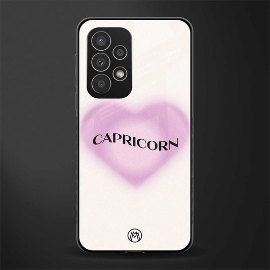 capricorn minimalistic back phone cover | glass case for samsung galaxy a53 5g