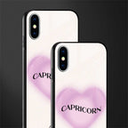 capricorn minimalistic glass case for iphone xs image-2