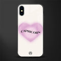 capricorn minimalistic glass case for iphone xs image