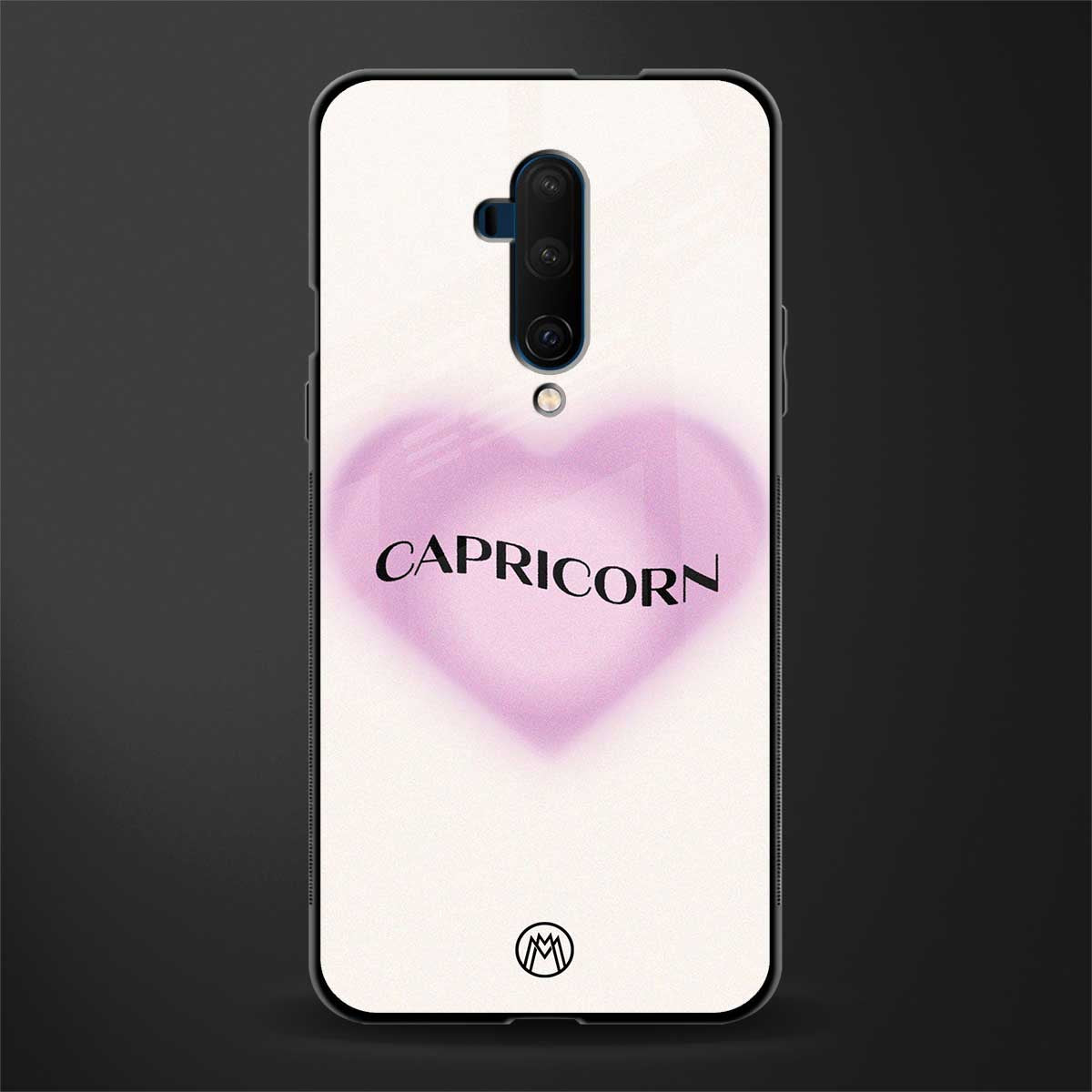 capricorn minimalistic glass case for oneplus 7t pro image