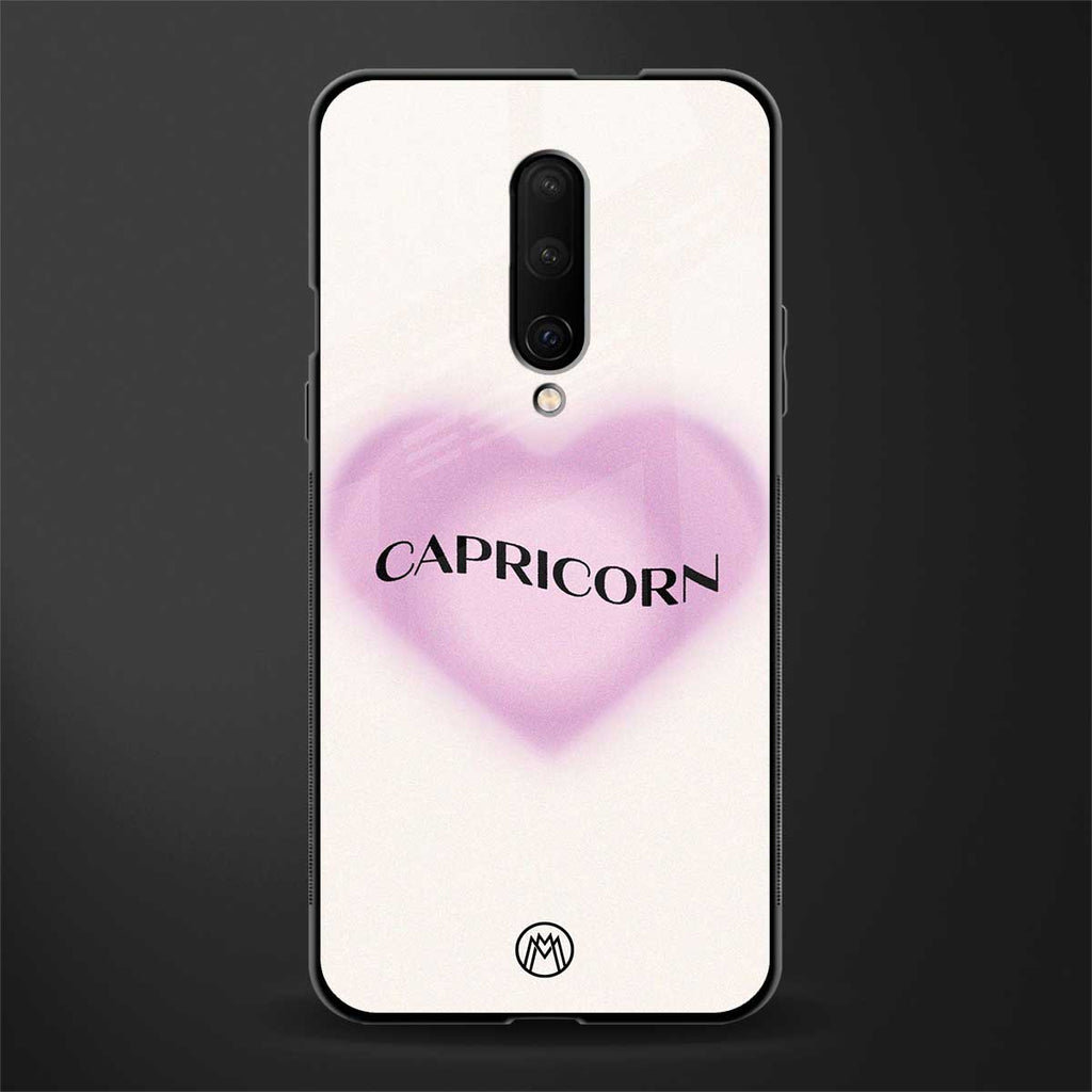 capricorn minimalistic glass case for oneplus 7 pro image
