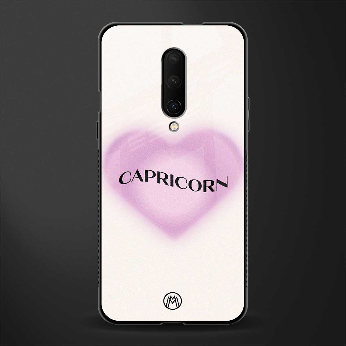 capricorn minimalistic glass case for oneplus 7 pro image