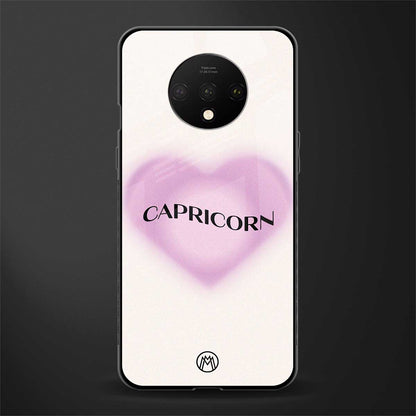 capricorn minimalistic glass case for oneplus 7t image