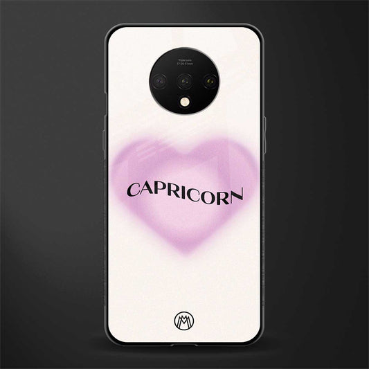 capricorn minimalistic glass case for oneplus 7t image