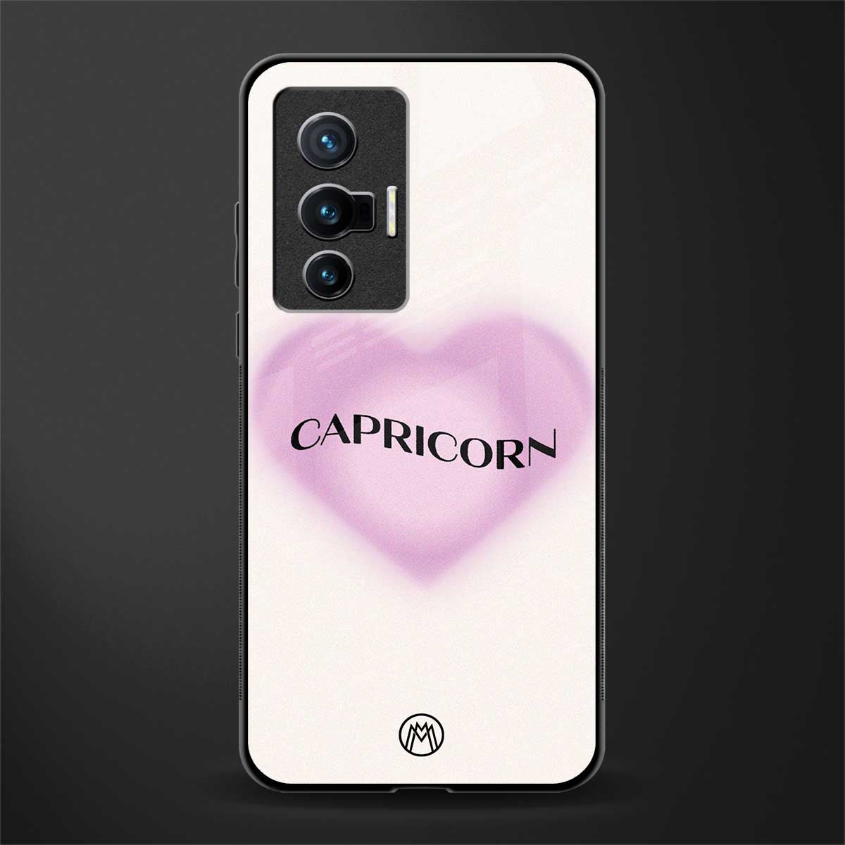 capricorn minimalistic glass case for vivo x70 image