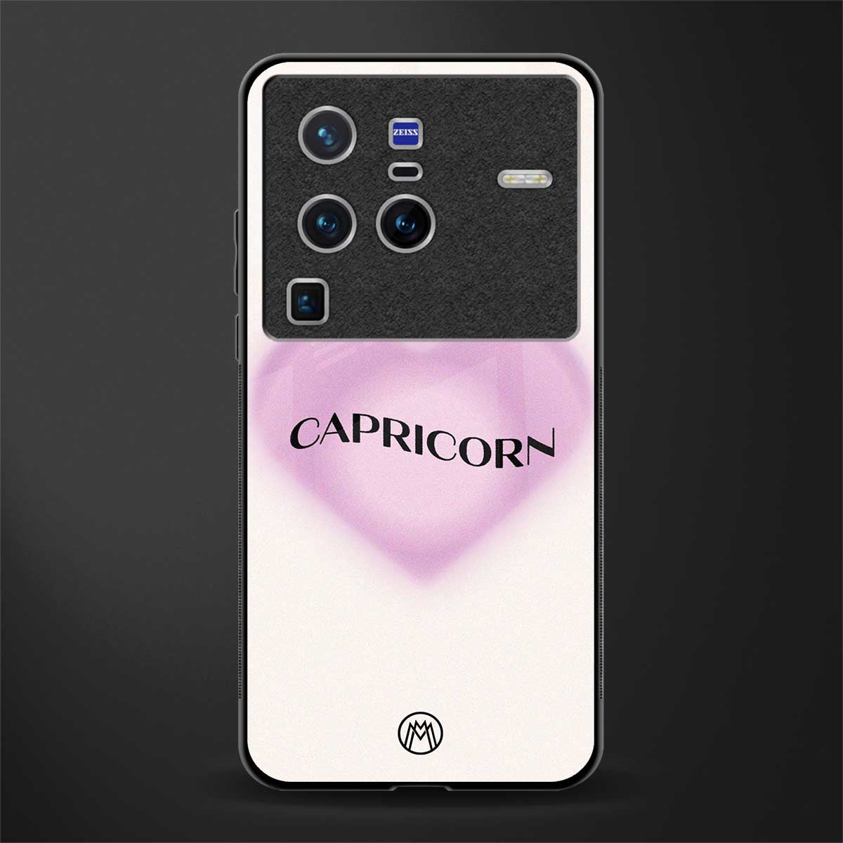 capricorn minimalistic glass case for vivo x80 pro 5g image