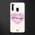capricorn minimalistic glass case for samsung a21 image
