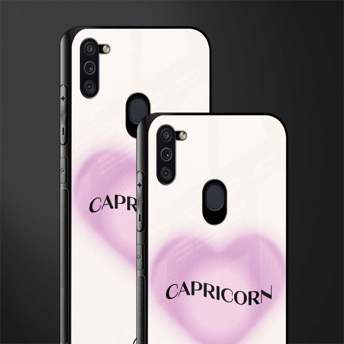 capricorn minimalistic glass case for samsung galaxy m11 image-2