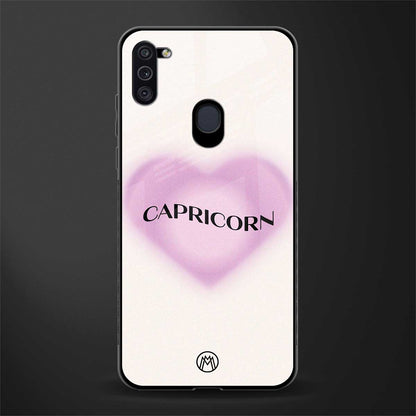 capricorn minimalistic glass case for samsung galaxy m11 image