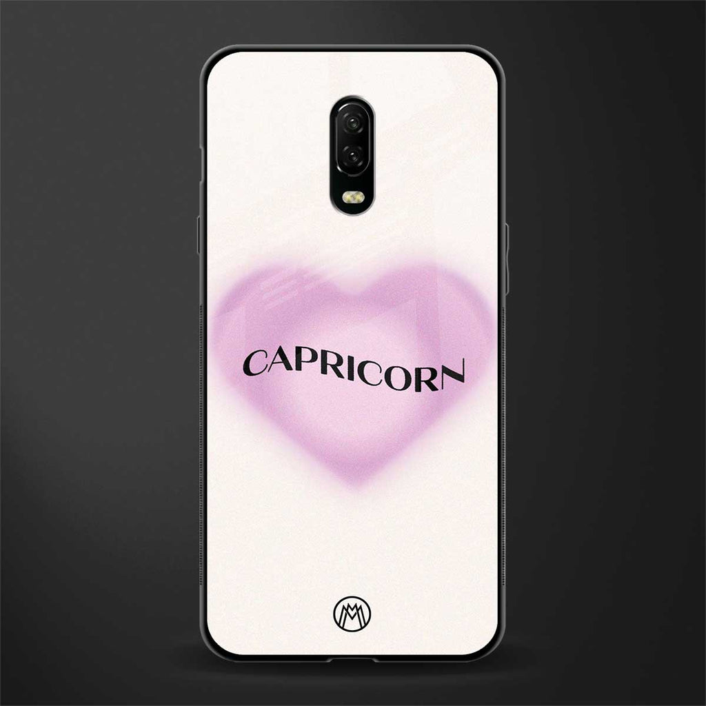 capricorn minimalistic glass case for oneplus 6t image
