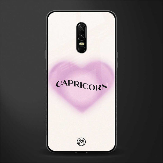 capricorn minimalistic glass case for oneplus 6 image