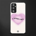 capricorn minimalistic back phone cover | glass case for samsung galaxy f23 5g