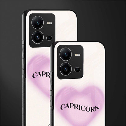 capricorn minimalistic back phone cover | glass case for vivo v25-5g