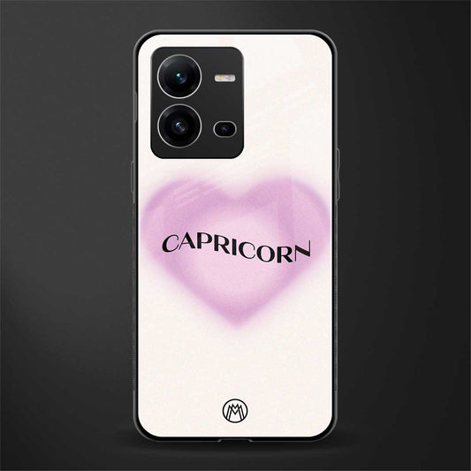 capricorn minimalistic back phone cover | glass case for vivo v25-5g
