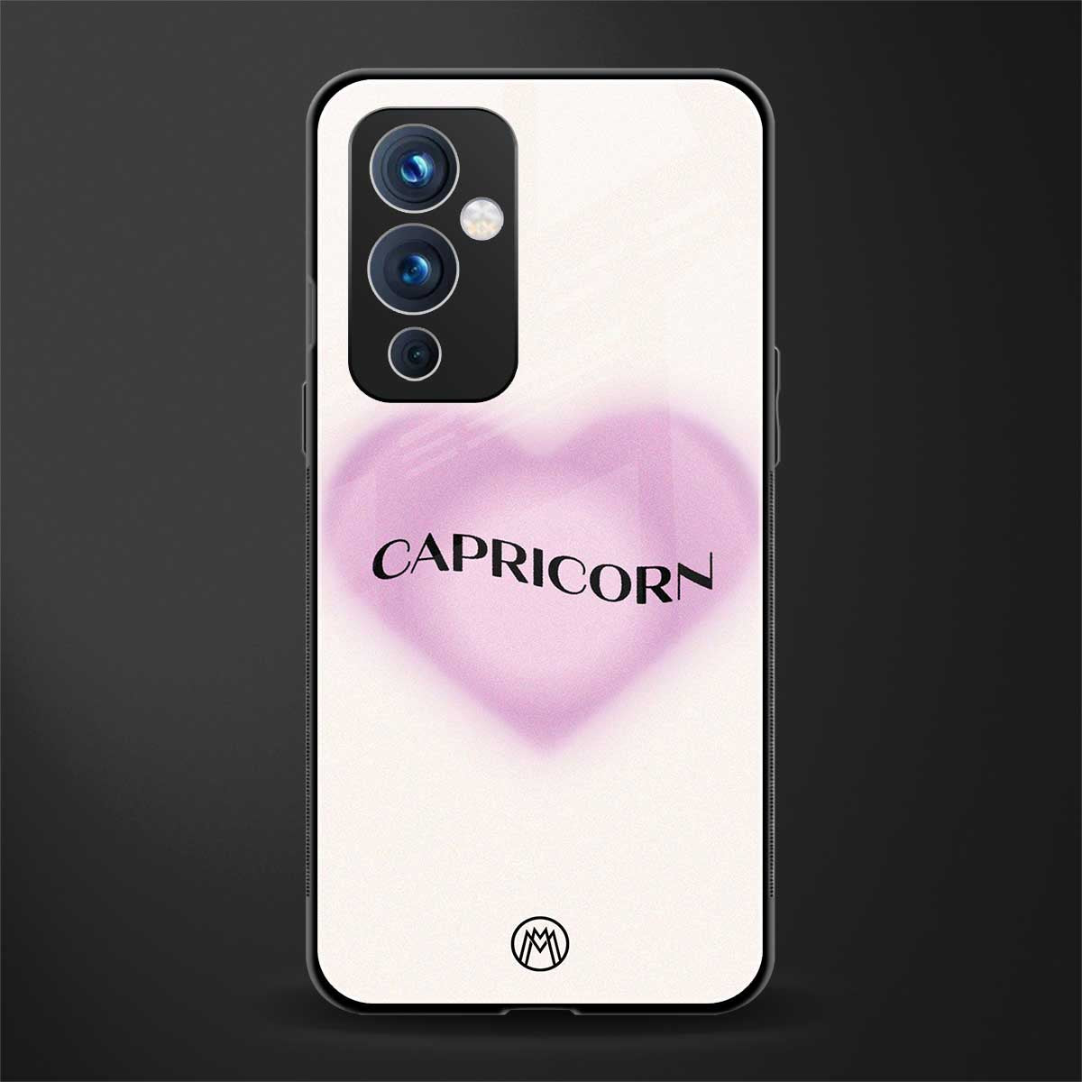 capricorn minimalistic back phone cover | glass case for oneplus 9