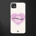 capricorn minimalistic back phone cover | glass case for samsung galaxy f42
