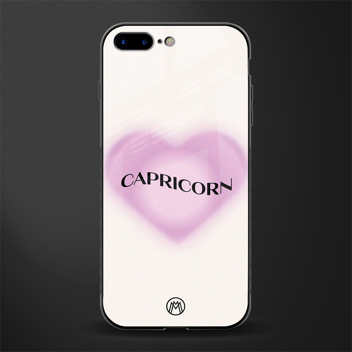 capricorn minimalistic glass case for iphone 8 plus image