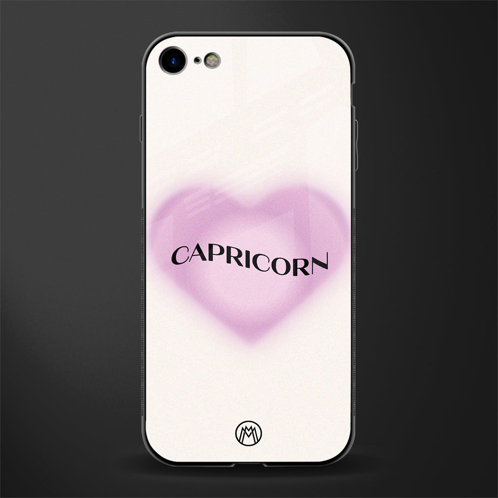capricorn minimalistic glass case for iphone 7 image