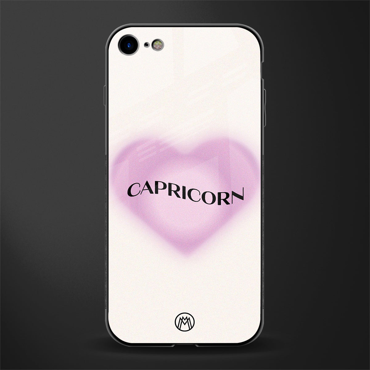 capricorn minimalistic glass case for iphone 8 image