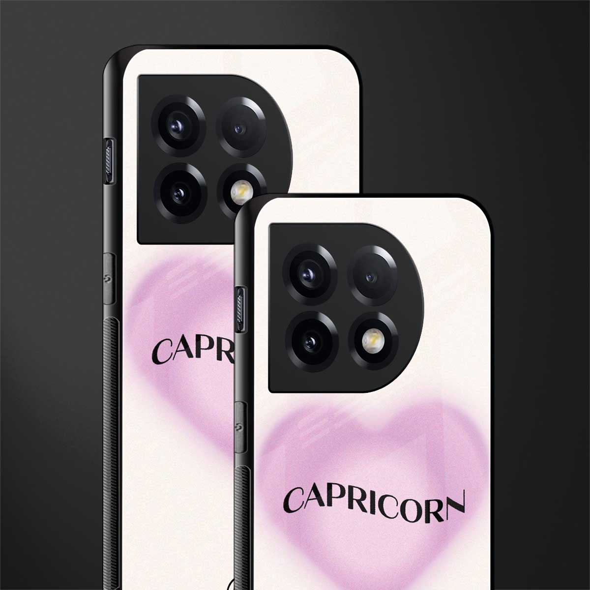 capricorn minimalistic back phone cover | glass case for oneplus 11