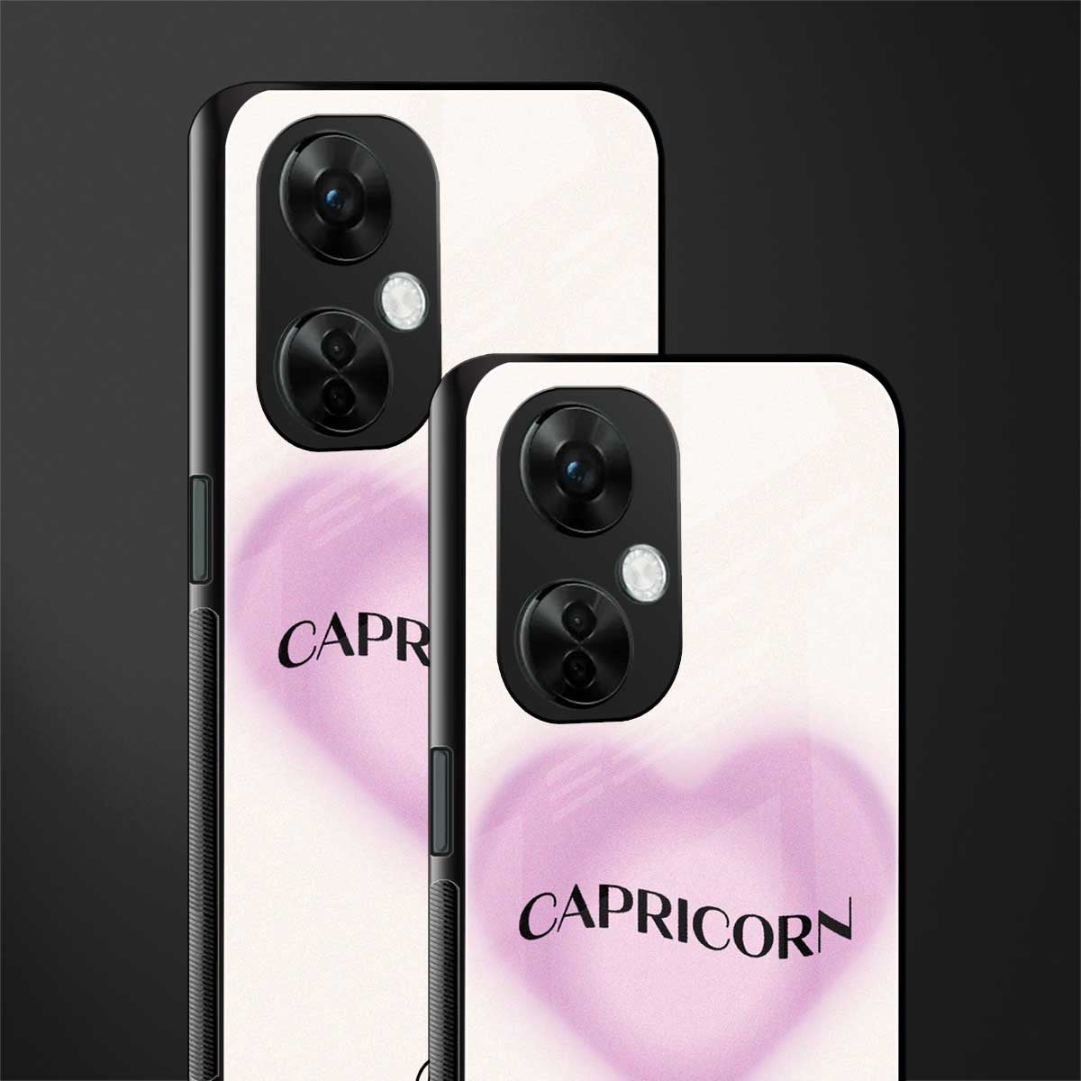 capricorn minimalistic back phone cover | glass case for oneplus nord ce 3 lite
