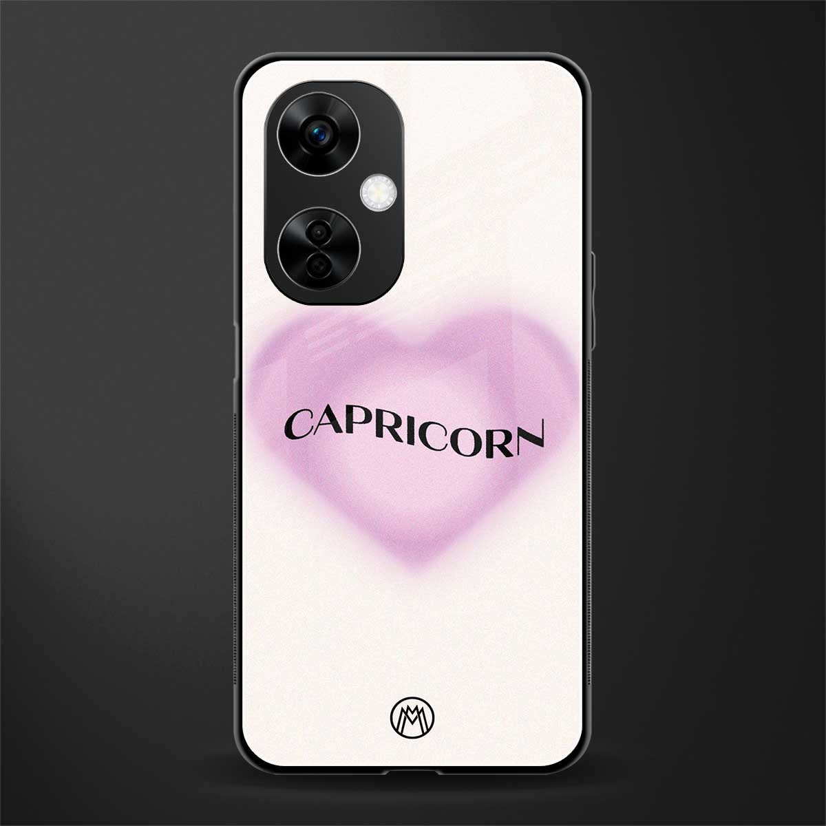 capricorn minimalistic back phone cover | glass case for oneplus nord ce 3 lite