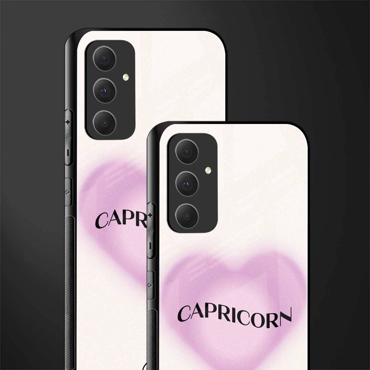 capricorn minimalistic back phone cover | glass case for samsung galaxy a54 5g