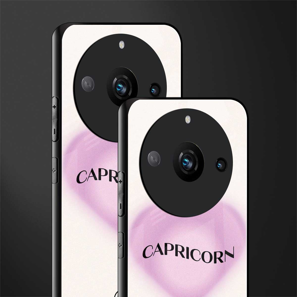 capricorn minimalistic back phone cover | glass case for realme 11 pro 5g