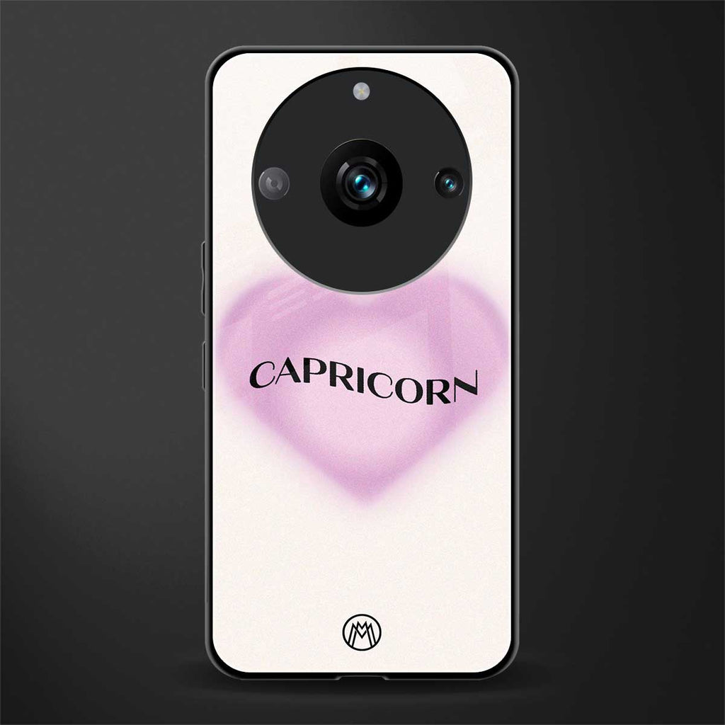 capricorn minimalistic back phone cover | glass case for realme 11 pro 5g