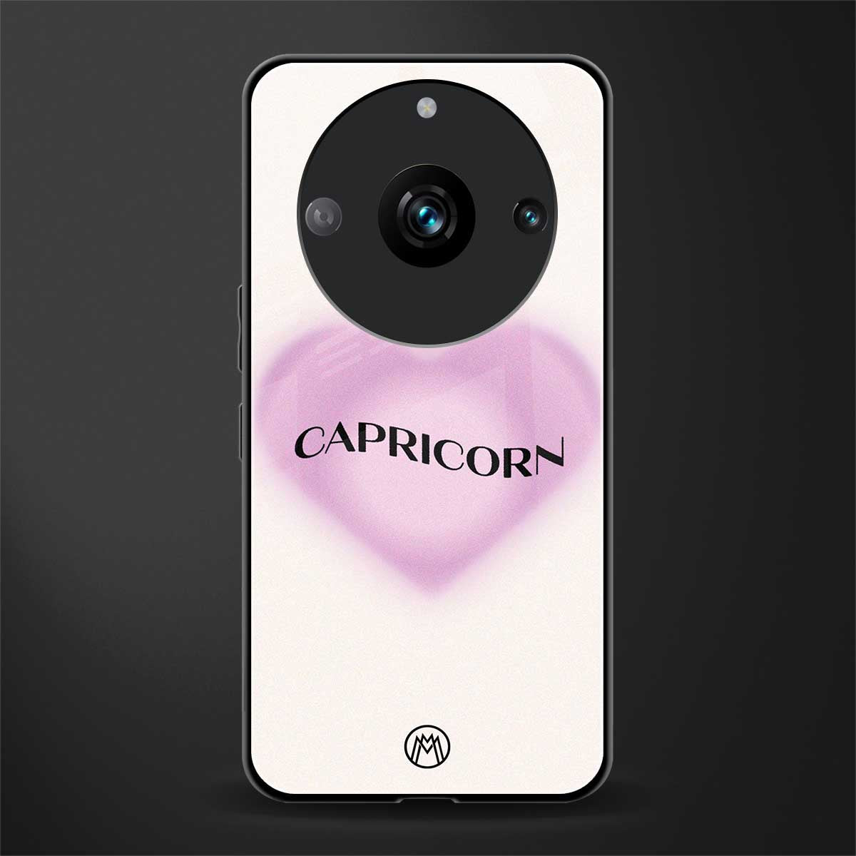 capricorn minimalistic back phone cover | glass case for realme 11 pro 5g