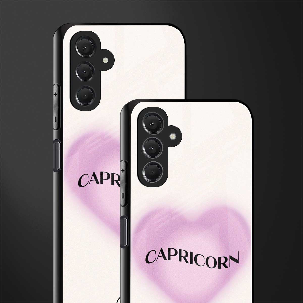 capricorn minimalistic back phone cover | glass case for samsun galaxy a24 4g