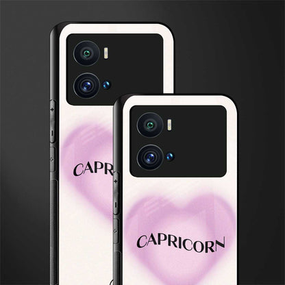 capricorn minimalistic back phone cover | glass case for iQOO 9 Pro