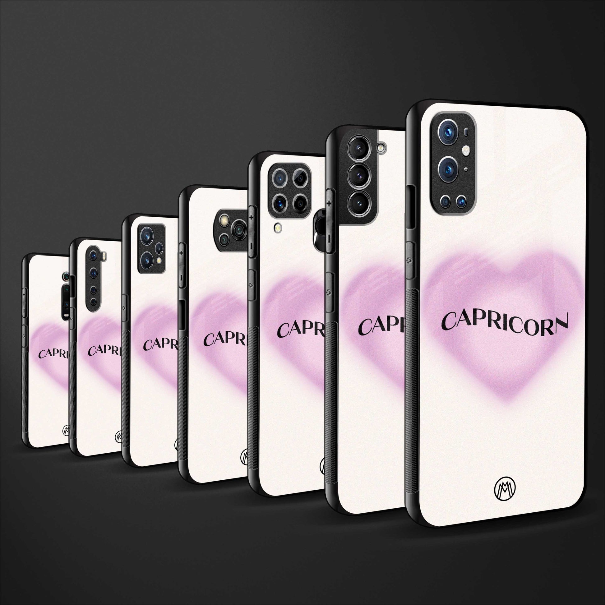 capricorn minimalistic back phone cover | glass case for vivo y16