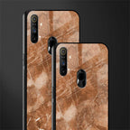 caramel brown marble glass case for realme narzo 10a image-2