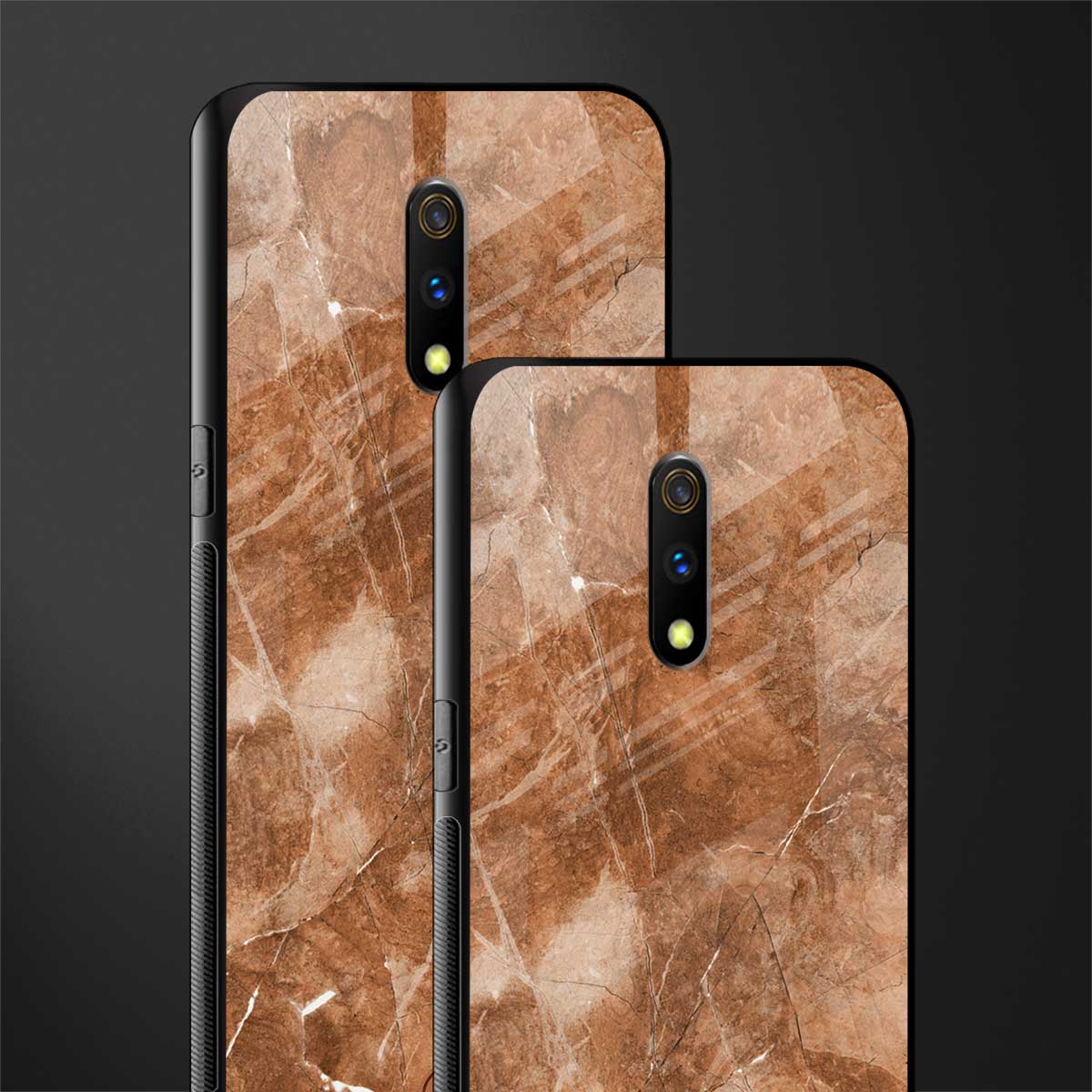 caramel brown marble glass case for oppo k3 image-2