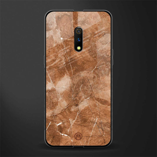 caramel brown marble glass case for oppo k3 image