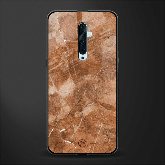 caramel brown marble glass case for oppo reno 2z image